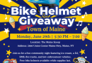 Bike Helmet Giveaway- Town of Maine